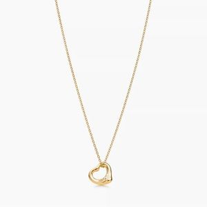 Tiffany and Co. Elsa Peretti Open Heart Pendant Necklace